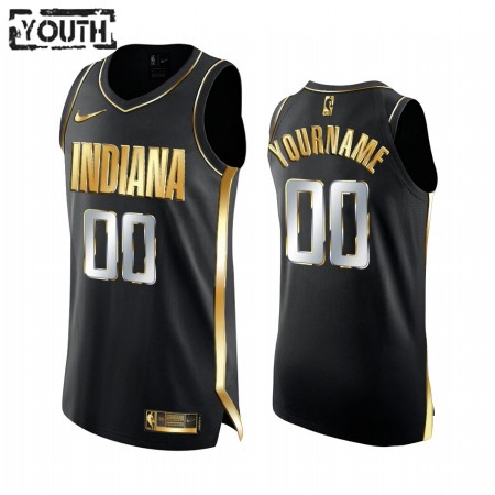 Indiana Pacers Custom 2020-21 Musta Golden Edition Pelipaidat Swingman - Lasten